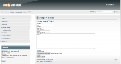 The first ticket creation works fine