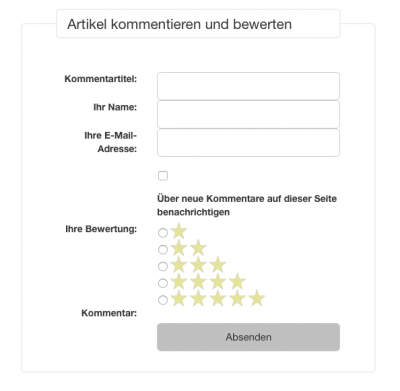No input like a text area is produced for the comment.